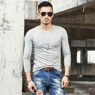 Long Sleeve V-neck / Round Neck T-shirt