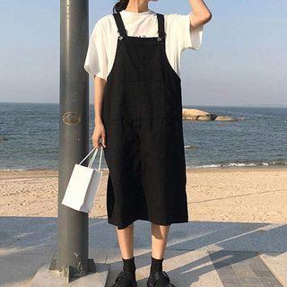 Sleeveless Plain Denim Dress