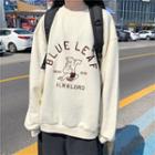 Embroidered Pullover Off-white - One Size