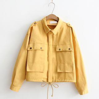 Tie-waist Pocketed Jacket