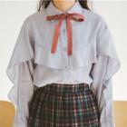 Long-sleeve Batwing Blouse