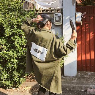 Frey-hem Appliqu  Safari Jacket