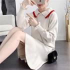 Polo Collar Mini Sweater Dress