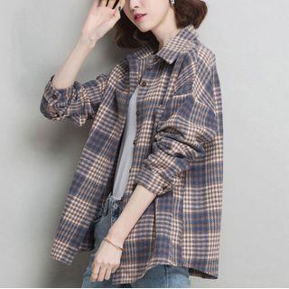 Plaid Brushed Fleece Shirt