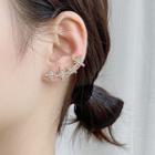 925 Sterling Silver Rhinestone Star Earring 1 Pair - Ae1984 - 925 Silver - Gold - One Size