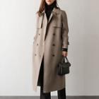 Double-breasted Wool Blend Trench Coat With Belt