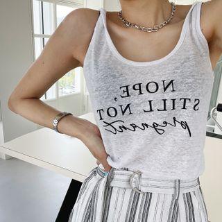Letter U-neck Twisted-strap Top