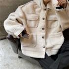 Loose-fit Fleece Hooded Jacket