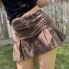 Plain Denim Miniskirt