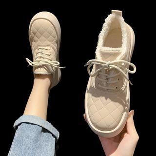 Lace-up Patterned Loafers