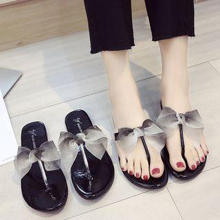 Bow Accent Flip Flops