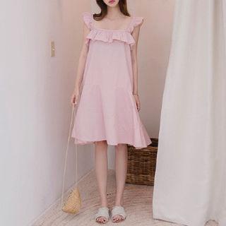 Frilled-trim A-line Dress