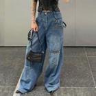 Low-rise Washed Wide Leg Jeans