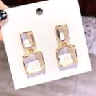 Stone Drop Earring 1 Pair - As Shown In Figure - One Size