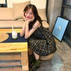 Plaid Loose-fit Sleeveless Dress