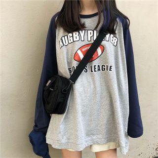 Print Raglan Pullover As Shown In Figure - One Size