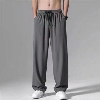 Drawstring-waist Loose Fit Pants / T-shirt