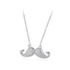 Fashion Personality Beard Necklace With Cubic Zircon Silver - One Size