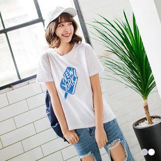 'new York' Ice Cream Graphic Tee