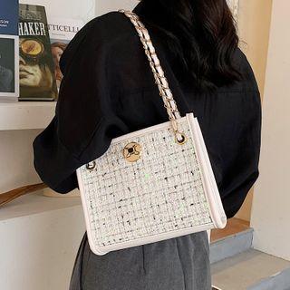Set: Quilted Chain Shoulder Bag + Pouch