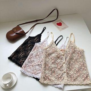 V-neck Eyelet Lace Camisole Top