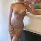 Off-shoulder Long-sleeve Corset Mini Sheath Dress