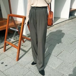 Pleated-front Sleek Dress Pants
