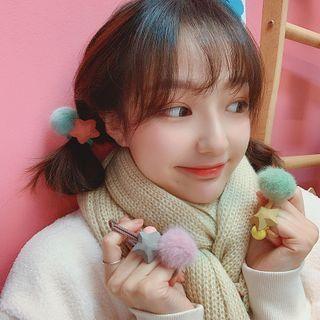 Furry Strawberry Hair Tie