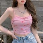 Heart Camisole Top Pink - One Size