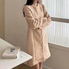 Button-up Boucle A-line Dress