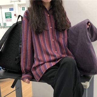 Long Sleeve Striped Shirt Striped Shirt - One Size