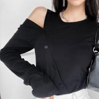 Diagonal-button Convertible Top