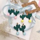 Cactus Embroidered Earring