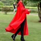 Hooded Embroidered Long Cape