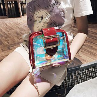Buckled Hologram Shoulder Bag