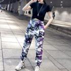 Set: Crop Short-sleeve T-shirt + Sweatpants