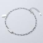 925 Sterling Silver Lettering Chain Bracelet S925silver - One Size