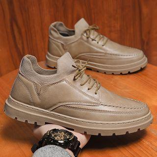 Pure Color Lace-up Sneakers