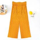 Dotted Wide Leg Pants Yellow - One Size