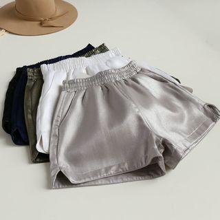 Plain Velvet Shorts