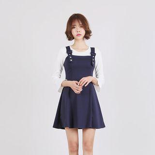 Set: 3/4-sleeve T-shirt + Sleeveless Dress