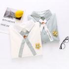 Floral Cartoon Embroidered Shirt