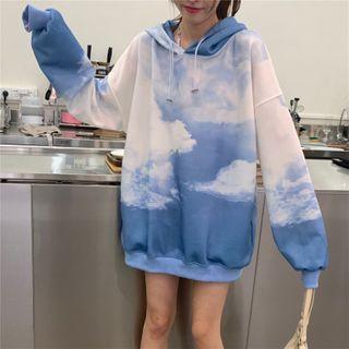 Oversized Tie-dye Long-sleeve Hoodie