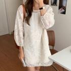 Lace Mini A-line Dress Almond - One Size