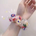 Flower Embroidery Hair Tie Lace - One Size