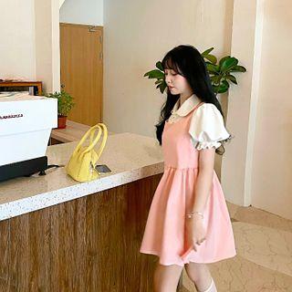 Short-sleeve Blouse / Sleeveless A-line Dress