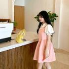 Short-sleeve Blouse / Sleeveless A-line Dress