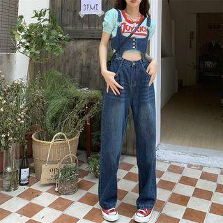 Detachable Denim Loose Fit Jumper Pants