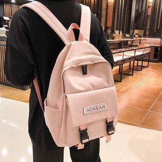 Plain Color Appliqued Backpack