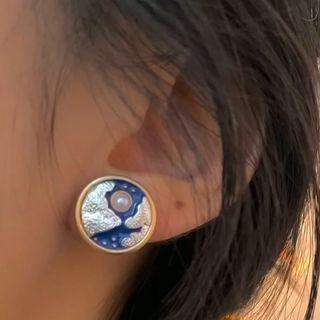 Retro Star Moon Earring As Show In Figure - 1426a#